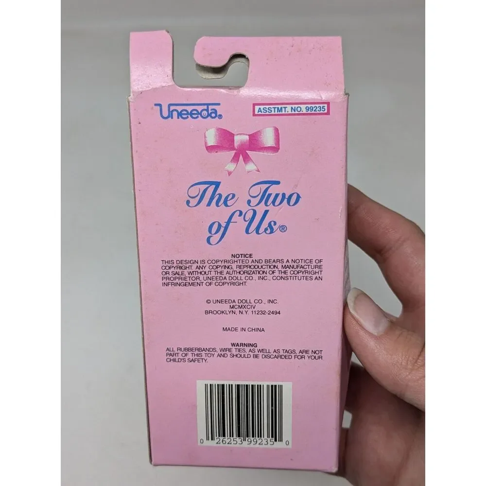 Vintage Uneeda  The Two Of Us Soft Vinyl Doll & Monkey Animal 1994 NEW OLD STOCK
